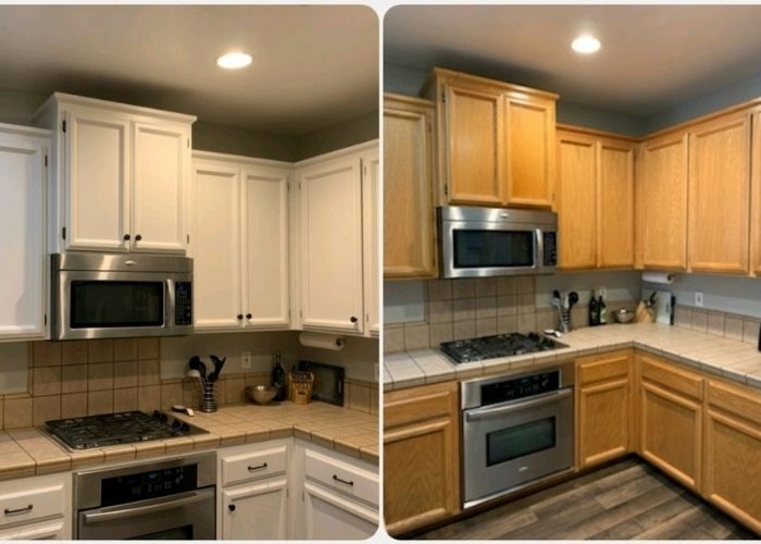 How To Paint Kitchen Cabinets Like A, How To Remove Polyurethane Kitchen Cabinets