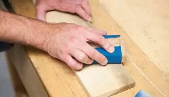 sanding wood