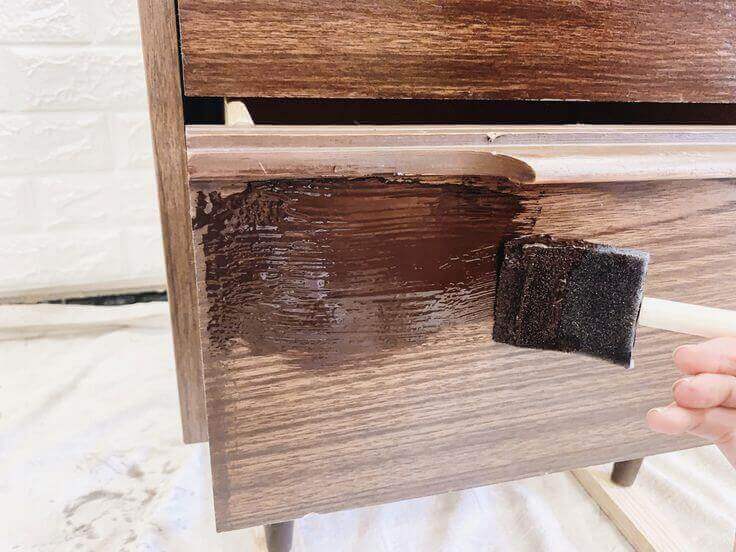gel stain on laminate furniture
