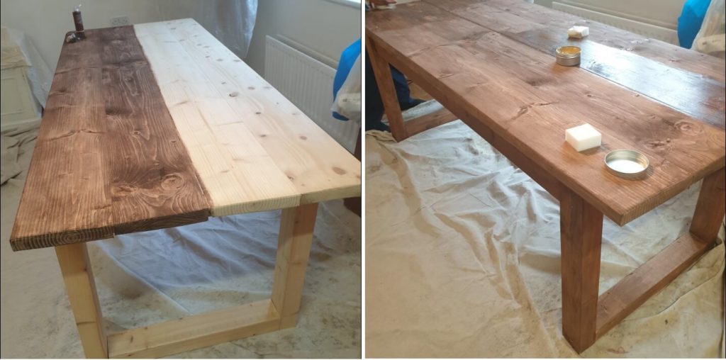 How to stain pine to look like oak image illustration