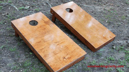 stained cornhole boards picture image