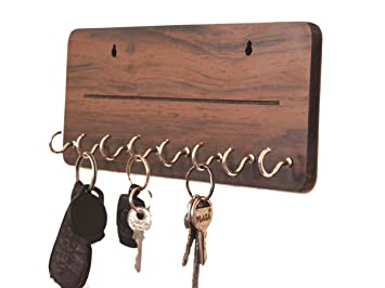 wooden keychain holder