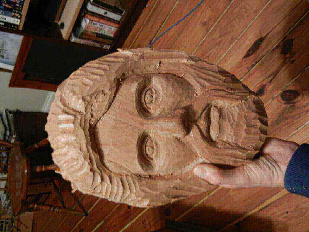 Wood carving face