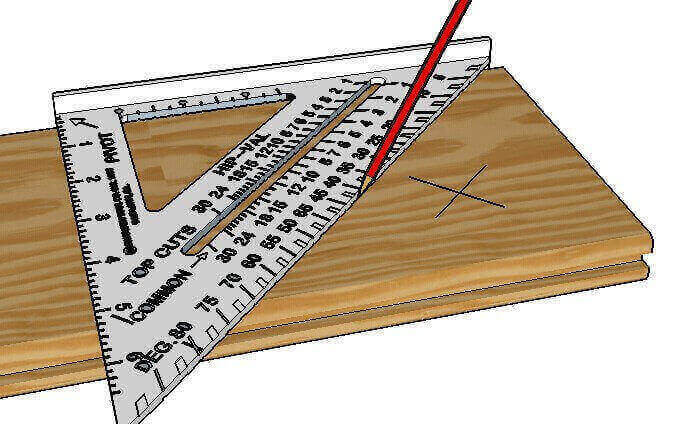 Marking Your 45 Degree Angle For Your Cut 2 1 1 1 1 1 1 1 1 1 