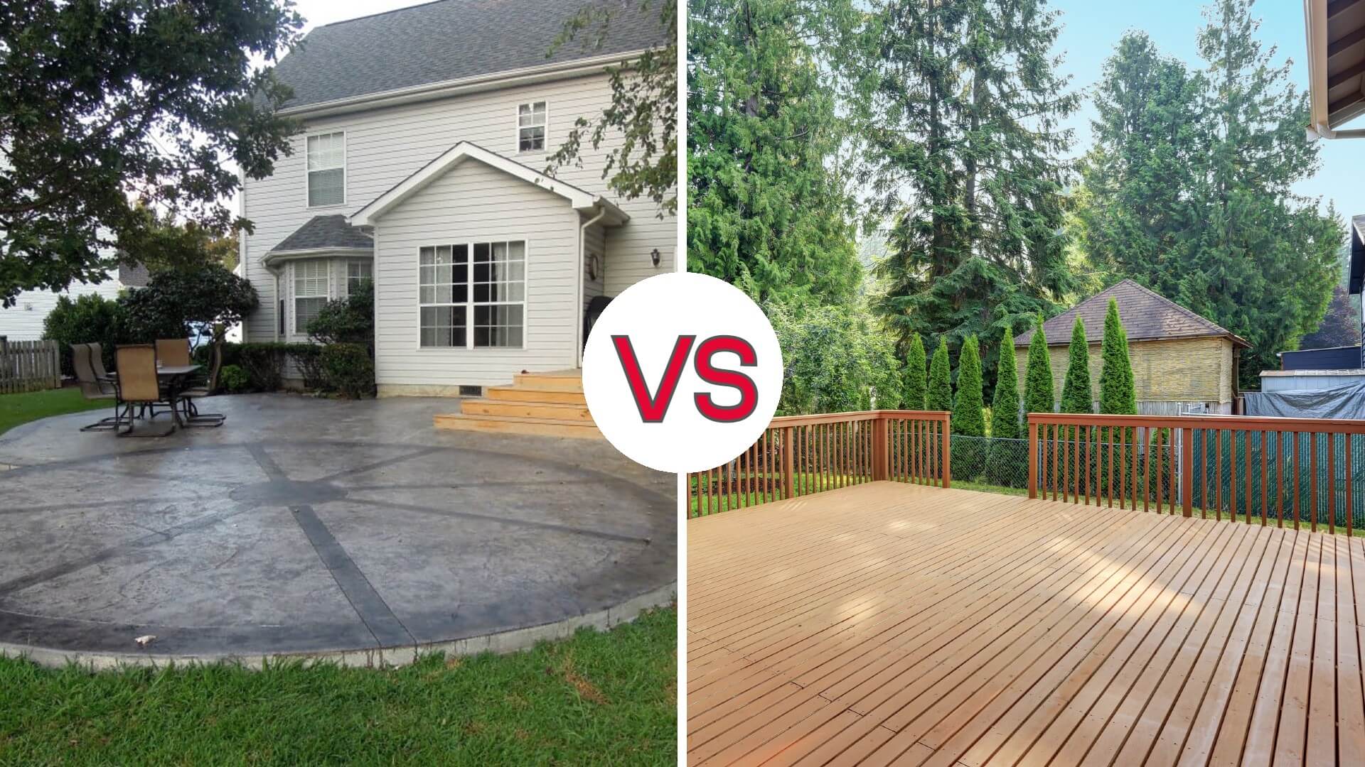 What is Cheaper Wood Deck or Concrete Patio