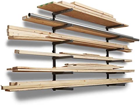 Best Lumber Storage Racks After spending hundreds of dollars on wood, you wouldn't want them to warp when stored. So, you'll want to use the best lumber storage racks to keep your lumber dry, straight, and out of the way. Moreover, your lumber rack should be durable enough to support heavy loads without resulting in a safety hazard. In this post, we focus on the best lumber racks. We'll also offer a buyer's guide to help you make informed purchasing decisions. Why A Lumber Rack Is Essential First, although wood has always been costly, woodworkers don't expect the prices to drop as its demand increases. So, after investing in high-quality wood, you'll want to store them in the best and most sturdy ways. Secondly, while piling the wood in some corners may work for a while, you'll need a reliable option to maintain the wood's quality for longer. Here's why having a lumber rack is essential; Prevents Wood From Warping Most woodworkers have had to deal with wood warping at some point. Needless to say, if you store your lumber poorly, expect your wood to warp. Warping occurs due to sudden variations in humidity or moisture content. Similarly, storing wood before it dries completely may result in warping. Also, covering stored wood could protect it. Since your workshop's floor is more prone to humidity changes, storing your lumber above the ground using a storage rack will avoid warping. Besides acting as humidity control, elevating the pieces will prevent the wood from absorbing moisture. If one side of the wood is in contact with the floor, it'll forever remain moist while the top side dries out. This will shrink or warp the wood. Additionally, the elevation delivered by lumber storage racks helps to keep wood off moisture-wicking concrete. Keeps The Workshop Organized Lumber storage racks help to maintain a neat workspace. Littering the ground with wood pieces consumes not only a lot of floor space but also limits access to the lumber. Storing lumber can be an eyesore, especially if you aren't a neat freak. Fortunately, a lumber rack can keep all your materials and tools in a single place, enhancing accessibility. This way, you won't have to waste valuable time looking for them. Top Lumber Storage Racks 1. Best Overall Lumber Racks For Woodshop: Bora Wood Organizer And Lumber Storage Metal Rack This wood organizer and lumber storage rack by Bora is top-rated for a reason. The metal rack provides the perfect storage solution for your building supplies in the garage, shed, or workshop. Besides lumber, use it to store firewood, gutters, PVC, skis, golf clubs, sheet metal, and pipes, among other construction tools. Additionally, this wall-mounted lumber rack is easy to install without occupying floor space. Moreover, it offers six levels of storage. Thus, you could use the top tiers as a wood rack and add wooden boards to the others to increase shelf space. With this unit, you can store up to 600 lbs. of wood, with each shelf holding up to 110 lbs. With this industrial storage equipment, you can store all the heavy logs and boards without worrying about the weight. Lastly, this heavy-duty construction comprises powder-coated steel tubes that make it sturdy and durable. You can count on this lumber shelving to offer years of storage use. Pros It's easy to install It's versatile Sturdy enough to hold up to 600lbs of wood Includes a wall-mounted design Doesn't occupy too much space Cons Suitable for flat wooden boards and long wood pieces only 2. Best Affordable Lumber Storage Rack: KASTFORCE KF1004 Lumber Storage Rack Luckily, you needn't have to spend a fortune to find a reliable solution for your lumber storage needs. This storage solution by Kastforce allows you to maintain the quality of your wood even when running on a budget. Besides sporting a smaller profile, you can mount this unit on the garage wall, saving floor space. I recommend this product to those working in a smaller workshop or garage. This 3-level rack system offers up to 330 pounds of support, allowing you to store your lumber off the wood. This protects the wood against moisture damage and will enable you to keep wood straight. Lastly, unlike other options, this unit allows you to customize the installation size. It also consists of powder-coated steel alloy that can resist wear. Pros It's affordable It's suitable for shops with limited space It includes a wall-mount option Consists of durable material It's easy to install Cons It doesn't have lag screws It may not include the mounting hardware 3. Best Plywood Rack For The Shop: West Horizontal Storage Rack If you're looking for a versatile and multi-purpose lumber rack, this product by West Horizontal is the best option. Despite its pocket-friendly price, you can use it to store different shapes of lumber, including plywood and boards. Moreover, it can hold rods, pipes, and PVC. It also includes seven adjustable arms that can clock in or out depending on your needs. Even better, this industrial storage solution offers up to 2000 pounds of wood support, one of the highest weight capacities. The entire lumber storage rack comprises 14-gauge galvanized steel that delivers maximum support and durability. Moreover, the material can resist corrosion. However, I recommend this option only for more extensive and prolonged storage. Still, you can include your DIY lumber shelves if you wish to store smaller wood pieces. Another major downside is that it doesn't have a wall-mount option. Pros Highly durable and versatile storage rack Can store more than just wood It includes adjustable vertical bars It supports a high-weight capacity You can use multiple units together Cons Doesn't include a wall-mount option It doesn't include wheels, hence limiting portability. 4. Best Wall Mount Lumberrack: Dewalt 3-Piece Wall Mount DeWalt is renowned for manufacturing high-quality power tools and accessories. As such, it comes as no shock to find this product among the best lumber storage racks. This 3-piece wall mount unit features a customizable depth and includes adjustable 6", 10", and 12" cantilever arms, allowing for enhanced accessibility of stored items. Also, you'll appreciate its high capacity, which varies with the arm length. For instance, the short arm can support 50 lbs. while the medium and long arm supports 25lbs and 16lbs, respectively. It can support up to 273 lbs. of storage weight. Additionally, the unit offers maximum durability with the steel arms featuring an industrial-scale powder coating that doesn't chip or fade. Also, this storage rack includes arm end stops- a 2.5" flat tab on each support arm that prevents boards and pipes from rolling off. This is the best option for storing wood since it includes 36" tall rails for easy mounting. You can mount the unit on bare or finished walls. This allows you to save on floor space. Pros Includes a wall-mount option It includes arm stops that prevent objects from rolling off It features a customizable depth and adjustable arms The powder-coated finish delivers additional protection Cons It can't be ceiling mounted Doesn't suit heavy boards 5. Best Versatile Lumber Storage Rack: 7blacksmiths Six-Level 600lb Capacity Lumber Storage Rack If you need more shelves on your lumber rack, this 6-level storage solution by 7Blacksmith should fascinate you. Besides suiting outdoor and indoor use, this wall-mounted storage includes six levels, each offering up to 100 pounds of support. This totals a weight capacity of 600 pounds. Unlike your typical plywood storage cart, the storage capabilities of this unit are versatile. You can use the product to store items such as skateboards, rods, and broomsticks. You could also modify the unit, with only your imagination limiting you, to use it as a clothes rack. Also, this easy-to-install storage rack features a powder-coated steel construction that resists rust and corrosion. While its use is extensive, the unit features a simple structure for seamless assembly. Pros It supports long items Includes six levels of support shelves It features a durable powder-coated construction It supports up to 600 pounds of weight Easy installation Suitable for outdoor and indoor use Cons It doesn't include arm stops It can't be ceiling mounted 6. Best Durable Lumber Storage Rack: Clear Style Lumber Rack This lumber storage solution by Clear styles includes dual style choices with 2 or 4 units. The product consists of high-quality steel with a galvanized coating and two additional black color layers for enhanced durability. Use it to organize your garage and store your building supplies, including lumber, pipes, and gutters. Since it comes with a wall-mount option, this unit can help save floor space in your shop or garage. Moreover, it features an easy installation that requires only four screws. Similarly, it comes with a step-by-step installation guide to guarantee the best solution for your shop's organization. Unlike other products, this durable lumber storage rack also supports long and short tabs. Lastly, the company claims to offer a 100% money-back guarantee if you're unsatisfied with the unit's performance. Pros Strong and durable construction Wall-mounted option It includes a 100% satisfaction refund Features a simple installation Cons It isn't suitable for large plywood boards Doesn't suit ceiling installation 7. Best Free-Standing Lumber Rack: Global Industrial Rack This steel lumber rack by Global sports an easy assembly, suitable for storing wood, pipes, and other long supplies. Besides being durable, this free-standing storage rack offers up to 3000lbs of support,allowing for industrial-scale use. To store long pieces, stack them vertically in one of the three storage bays. For shorter pieces, use the three integrated pan shelves included. This wood rack measures 39" x 24" x 84", thus requiring ample floor space. The bottom pan measures 6 inches and includes a 1½-inch flange. I recommend this steel floating lumber rack for larger shops and garages. Fortunately, you needn't worry about your stock with the unit since it features a safety chain that retains the lumber. Moreover, its simple, yet reliable construction allows easy access to lumber when placed strategically by your miter saw, or table saw. Unlike wall-mounted options- which are often limited to support a few hundred pounds, this wood storage solution Pros High weight capacity Offers a large storage space Suitable for long and short pieces of lumber Durable construction Cons Isn't wall-mountable Occupies a large floor space Buyer's Guide: How to pick a Lumber Storage Rack With many lumber storage solutions saturating the market, finding a suitable option for your needs can be a pain. Luckily, with the buyer's guide below, you needn't fret anymore. Quality Of The Material The material's quality is essential to guarantee a reliable storage rack that can last longer. You can opt for steel units or those that combine wood and steel. I recommend metal storage racks since they resist damage and wear more readily. Moreover, ensure that the product includes a powder-coated finish to prevent fading, rusting, or chipping of the metal surface. Ease Of Installation Besides offering a sturdy storage solution, your lumber rack should also be easy to install. Before settling on a product, check whether it includes mounting hardware. It will save you a lot of time. You could also settle for wheeled carts type of lumber storage racks or wall-mount options. Some wall-mounting options feature minimal installation needs. Similarly, go for brands that boast of quick and easy installation requirements. For instance, with a lumber storage solution from Clear Style, you only need four screws for mounting. Also, ensure the mounting kit is compatible with hardwood, brick, or studded walls, depending on your wall type. Size And Fit Also, consider where you want to install the storage solution. Is it in your home, shop, or garage? Considering the available space, you can pick a unit that doesn't limit the room's functionality. Next, you'll want to consider the type of wood stored on the rack. Do you wish to place large sheets of plywood or pile thin lumber? Either way, ensure that the storage rack can accommodate all your requirements. Lucky for you, there are wall-mountable units as well as wheeled carts that enhance mobility. Choose the one that matches your preference. Why Wood Warps Regardless of your woodworking experience, you must've dealt with warped lumber at some point. First, to find a solution to this challenge, you'll need to understand why wood warps in the first place. The two main reasons include the following; Variation in humidity- Typically, storing non-kiln dried wood in a low-humidity environment will result in a loss in moisture content. When moisture is lost unevenly, the wood may shrink, resulting in warping. Uncovered wood- When storing non-kiln-dried lumber, you'll want to cover the top row. Failure to protect the lumber pieces will result in warping overnight. Unfortunately, even a higher-grade kiln-dried wood will wrap with continuous exposure to significant variations in ambient air temperature. So, proper storage is the only fool-proof way to prevent wood warping. Preventing Wood from Warping You can easily prevent the wood from warping if you adhere to the steps below; Store it flat with support- While it seems obvious, storing wood without support will make it bow or wrap. Even exposure to air- If you store moist wood with one side in contact with the ground, it'll result in uneven drying. Typically, the top side will dry out first. This causes the wood to shrink and even bow. Humidity control- Much like straw, wood absorbs moisture from the air. You can prevent this by storing your lumber in a humidity-controlled environment. Tips for Storing Lumber Like with any natural product, wood reacts to the surrounding environment. Hence, you'll want to be super fussy when storing it. Here are three must-know wood storage tips for woodworkers to get the most out of your lumber. Keep it Flat The best way to maintain your wood is by laying it straight and flat. I recommend piling up the lumber instead of storing them individually. Since wood reacts to the environment, it's vital to maintain equal temperature, humidity, and airflow on both sides of a board. When you expose wood to varying conditions, one side will likely shrink or swell more than the other. As a result, you'll have to deal with bowing, twisting, and cupping. The same can happen if you lean a board against a wall or lay it flat on the floor. Keep it Dry The damage that water presents to wood can't be overstated. Don't store wet wood. Instead, dry your lumber thoroughly before turning it into a finished product. Most importantly, don't expose dry wood to water. To ensure this, consider storing wood away from wet surfaces. Additionally, avoid storing your lumber outdoors. This exposes it to the elements, including moisture and drastic temperature variation. Instead, hold the wood on shelves or lumber racks. Keep it Organized Keeping wood organized allows seamless accessibility whenever you need it. I prefer organizing my lumber based on length, species, and thickness. By incorporating an organization strategy, you not only save yourself valuable time but will maintain the wood's quality in the long stretch. What To Consider When Building A DIY Lumber Storage Rack Sometimes, you may opt to build a custom lumber storage rack from scrap wood instead of purchasing one. In this case, you'll want to consider the following factors Size of available space for storage Your budget for building a the DIY projects The function of the storage solution, including the type and size of lumber. FAQs What Is The Best Way To Store Lumber? The best way to keep lumber straight is by laying it flat. Additionally, we recommend storing lumber in piles as opposed to individual boards. Also, since wood reacts to its environment, ensure that you maintain equal temperature, airflow, and humidity on both sides of the wood. How Do You Store Lumber Upright? To store lumber vertically, raise it off the ground to prevent water damage. Moreover, you'll want to support the top and bottom ends to prevent bowing. Store smaller wood pieces in a lumber cart, which makes it convenient to move the wood around. How Do I Store Wood In My Garage? Tips for storing wood in your garage; Inspect the wood before storing it Take caution when using pesticides Ensure that the wood is fully dry before storing Stack the lumber in rows Store the lumber away from potential fire hazards How Do You Store Lumber Horizontally? Store wood horizontally in rows until the moisture content drops to an ideal percentage. While storing lumber vertically saves floor space, I only recommend it if the wood is fully dry. Otherwise, keep it horizontal. Can You Store 2x4 Standing Up? No, avoid storing 2x4 standing up. Doing so will result in bowed boards. However, it is okay to store them upright for a short term. For long-term storage, stack them up on the best lumber rack. This way, the wood can last up to 10 years. Conclusion Hopefully, this guide will help you pick the best lumber storage racks. I recommend using Bora Wood Organizer and Lumber Storage Metal Rack since it features easy installation and is sturdy enough. If you wish for a more budget-friendly option, settle for the KASTFORCE KF1004 Lumber Storage Rack