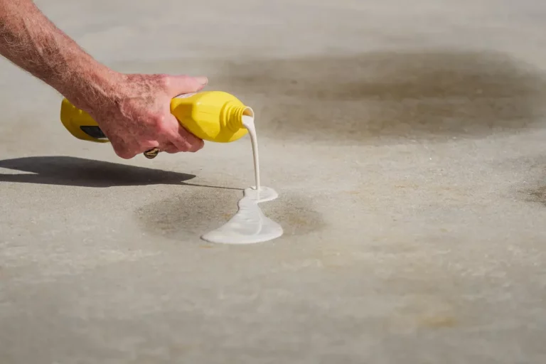how to get wood stain off of concrete