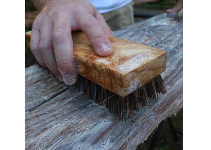 Cleaning the wood for staining