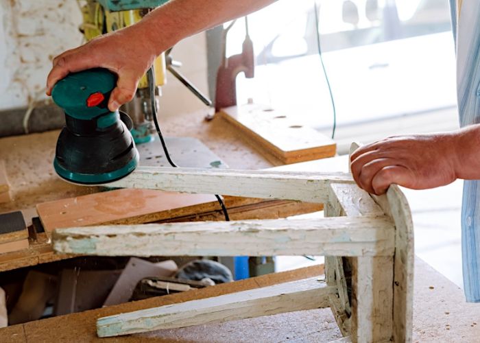 Removing Acrylic Paint from Wood Door By Sanding