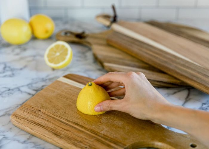 Lemon and Salt or orange Peels to remove glue from wood