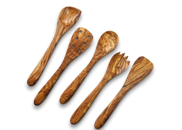 olive wood cooking spoons