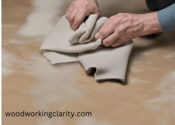 Cleaning sanding residue with tack cloth