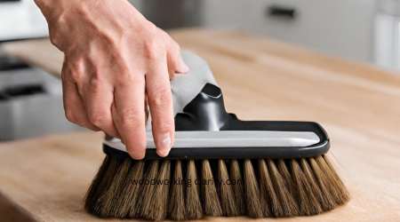 Using a Dusting Brush to clean wood